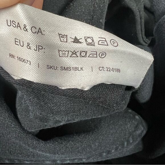 MM Lafleur Sammataro Jean Pants Ankle Stretch Black Minimalist Sz 4 #SMS1BLK - Picture 9 of 12